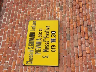 Cartello illustrativo - Chiesa di San Giovanni Battista Lontano a Bra