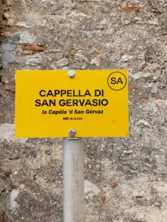 Cartello illustrativo - Chiesa dei Santi Gervasio e Protasio a CumianaFrazione Costa