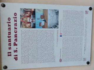 Pannello illustrativo - Santuario di San Pancrazio a Vaie