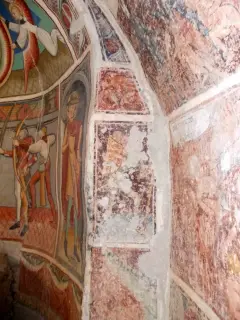 Tracce di affreschi - Cappella di San Sebastiano a Celle di MacraFrazione Chiotto