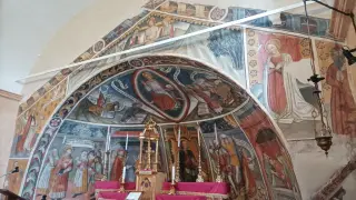 Abside affrescata - Cappella di Santo Stefano a Busca