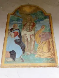 Dipinto in facciata - Cappella di San Sebastiano a Busca
