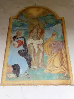 Dipinto in facciata - Cappella di San Sebastiano a Busca