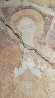 Santa dettaglio - Cappella di Santa Maria Maddalena a Burolo