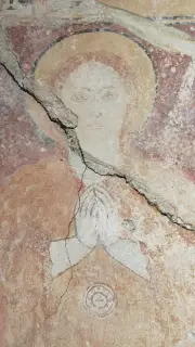 Santa dettaglio - Cappella di Santa Maria Maddalena a Burolo