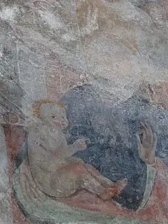 Madonna col Bambino dettaglio - Cappella di San Rocco a Brossasco