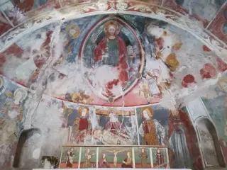 Affreschi catino absidale - Chiesa Cimiteriale di San Salvatore a Caltignaga