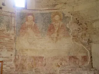 Affresco trinità incompleto - Chiesa della Trinità da Lungi a Castellazzo Bormida