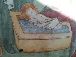 Natività, particolare - Chiesa Cimiteriale dei Santi Nazario e Celso a CaltignagaFrazione Sologno