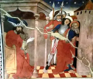 Scene del martirio di Sant'Andrea - Cappella di Sant'Andrea a ChiomonteFrazione Ramats