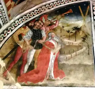Scene del martirio di Sant'Andrea - Cappella di Sant'Andrea a ChiomonteFrazione Ramats