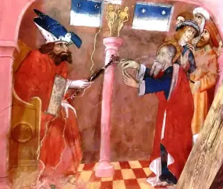 Scene del martirio di Sant'Andrea - Cappella di Sant'Andrea a ChiomonteFrazione Ramats