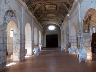 Navata vista da entrata attuale (E) - Ex Chiesa dei Santi Pietro e Paolo a Caraglio
