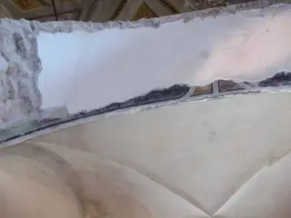 Sottarco quarta campata Nord odierna, affreschi - Ex Chiesa dei Santi Pietro e Paolo a Caraglio