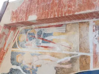 San Sebastiano e Santo in facciata - Cappella di San Bernardo a Castelletto Stura