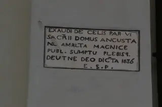 Iscrizione sul fianco - Parrocchiale di San Giacomo Maggiore a Albugnano