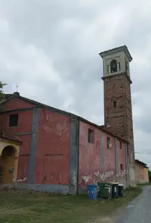 Facciata e campanile - Chiesa di Sant'Apollinare a CasalbeltrameFrazione Fisrengo