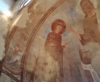 Affreschi catino absidale - Chiesa di San Pietro a Carpignano Sesia