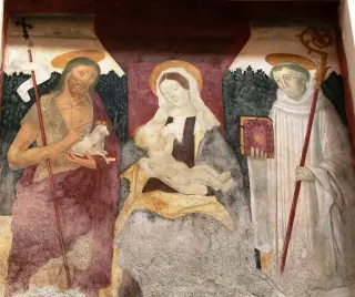Madonna del Latte con San Giovanni e San Benedetto - Cappella della Madonnina o Madonna del Pilone a Caselle Torinese