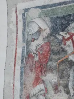 San Giorgio dettaglio - Cappella di San Ponzio a SaluzzoFrazione Castellar