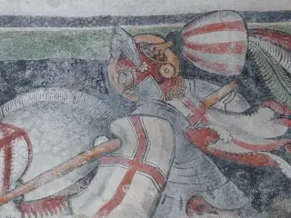 San Giorgio dettaglio - Cappella di San Ponzio a SaluzzoFrazione Castellar