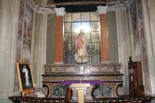 Interno prima dei restauri - Parrocchiale di San Mamante a Cavaglio d'Agogna