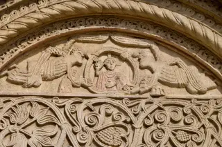 Lunetta Portale - Dettagli - Chiesa di Santa Fede a Cavagnolo