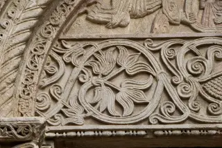 Lunetta Portale - Dettagli - Chiesa di Santa Fede a Cavagnolo
