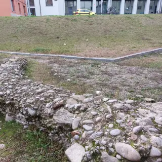 Dettaglio muratura - Resti Abside della Chiesa Paleocristiana a Alba