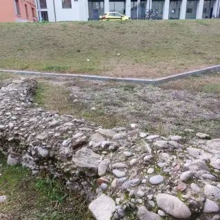 Dettaglio muratura - Resti Abside della Chiesa Paleocristiana a Alba