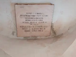 Lapide in controfacciata - Cappella di San Vito a Cavallermaggiore