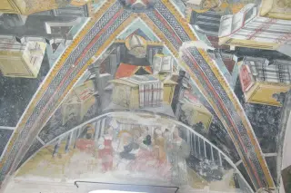 Affresco Dottore della chiesa - Cappella dei Cavalieri di Malta o San Giovanni a CavallermaggioreFrazione Motta San Giovanni