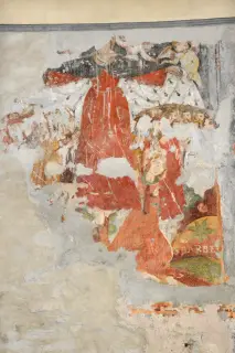 Affresco della Madonna - Parrocchiale di Nostra Signora della Neve a Cesana TorineseFrazione Bousson