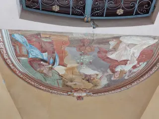 Affreschi seicenteschi: Annunciazione - Parrocchiale di Santa Maria Annunziata a BorgosesiaFrazione Agnona