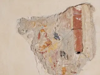 Tracce di affresco nella parete esterna destra - Cappella della Madonna dei Campi a Fossano