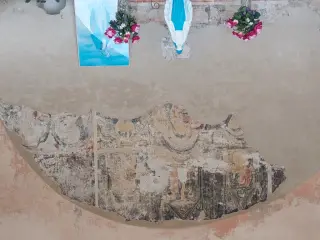 Tracce di affreschi interni - Cappella di Santa Chiara a Fossano