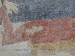 Visita di Maria ad Elisabetta dettaglio - Cappella della Madonna del Boschetto a Frossasco