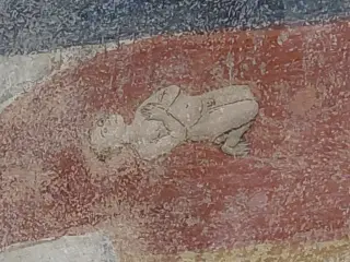 Visita di Maria ad Elisabetta dettaglio - Cappella della Madonna del Boschetto a Frossasco