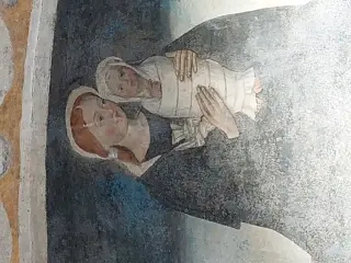 Fuga in Egitto dettaglio - Cappella della Madonna del Boschetto a Frossasco