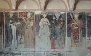 Santa Eva, San Bernardino e Santi - Santuario della Madonna dei Campi a Landiona