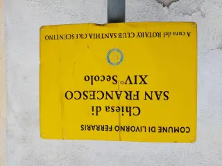 Pannello illustrativo - Chiesa di San Francesco a Livorno Ferraris